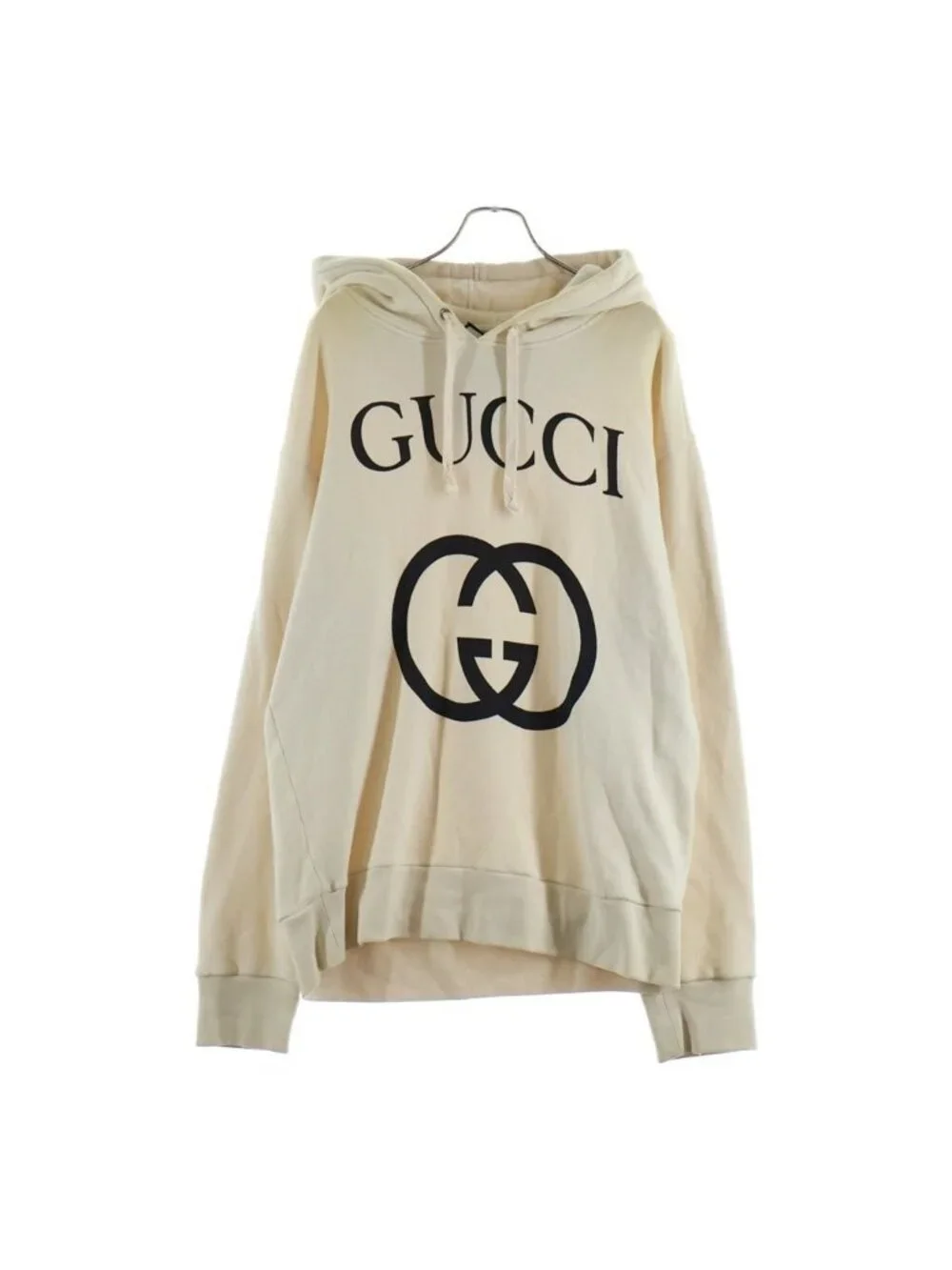 Gucci Interlocking Logo Pullover Hoodie Beige
